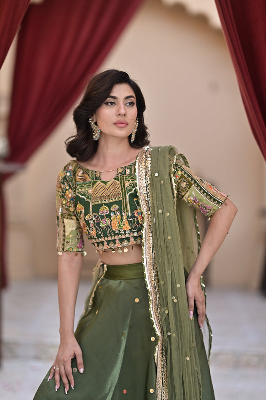 Olive Raja Rani Lehnga
