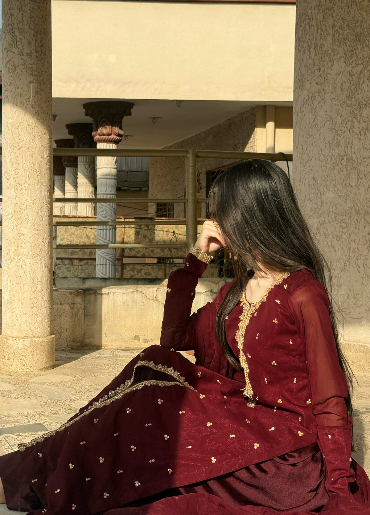 Rang e Ishq Embellished Open-Front Suit