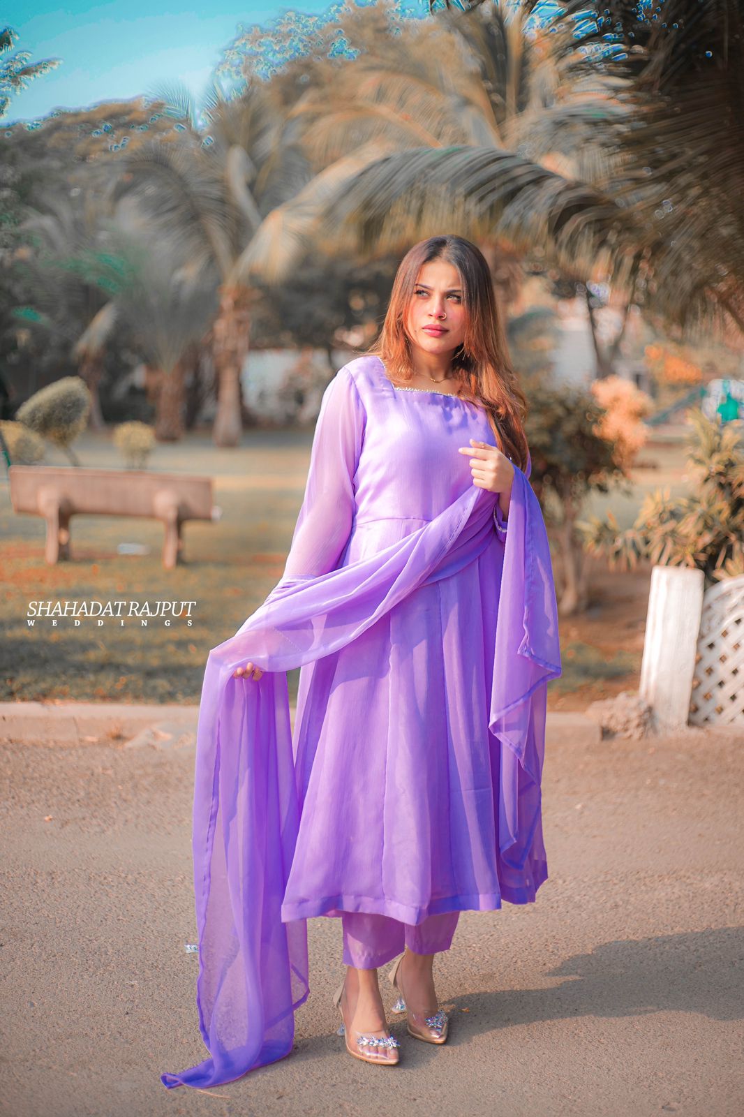 Cinderella - Glamorous 3-Piece Kataan Silk Suit in Purple by SEHZA