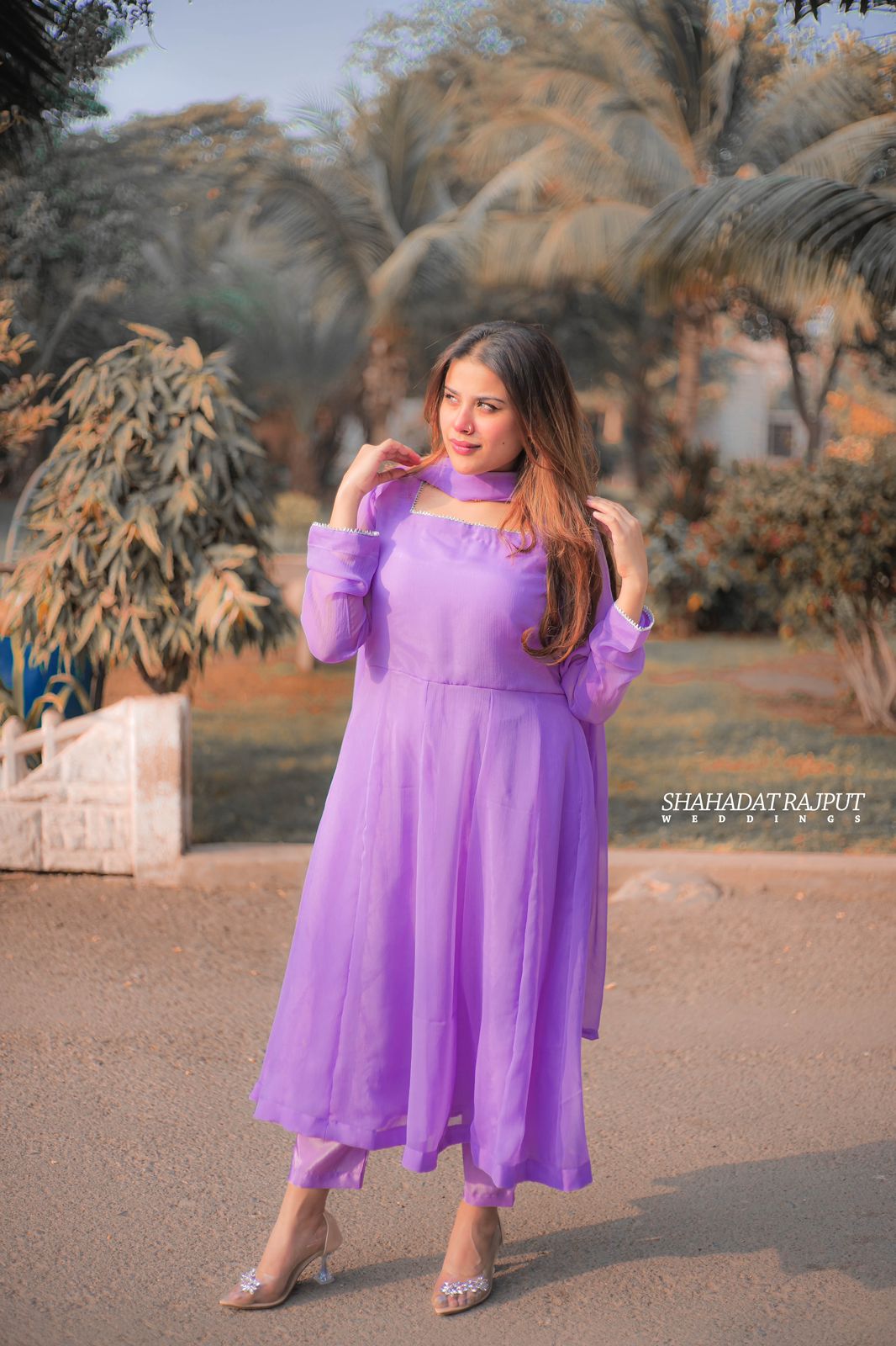 Cinderella - Glamorous 3-Piece Kataan Silk Suit in Purple by SEHZA